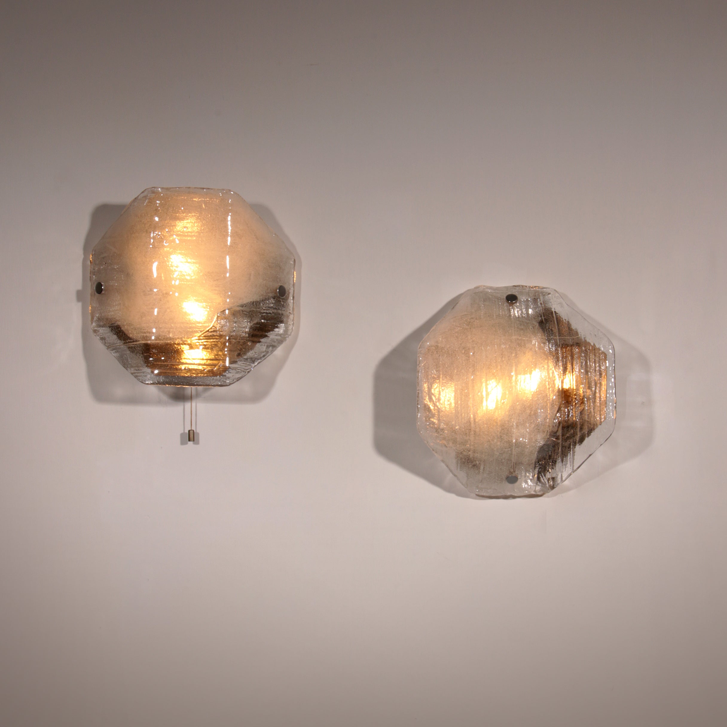 Large Glass Wall Light by Kalmar, Austria, 1970s