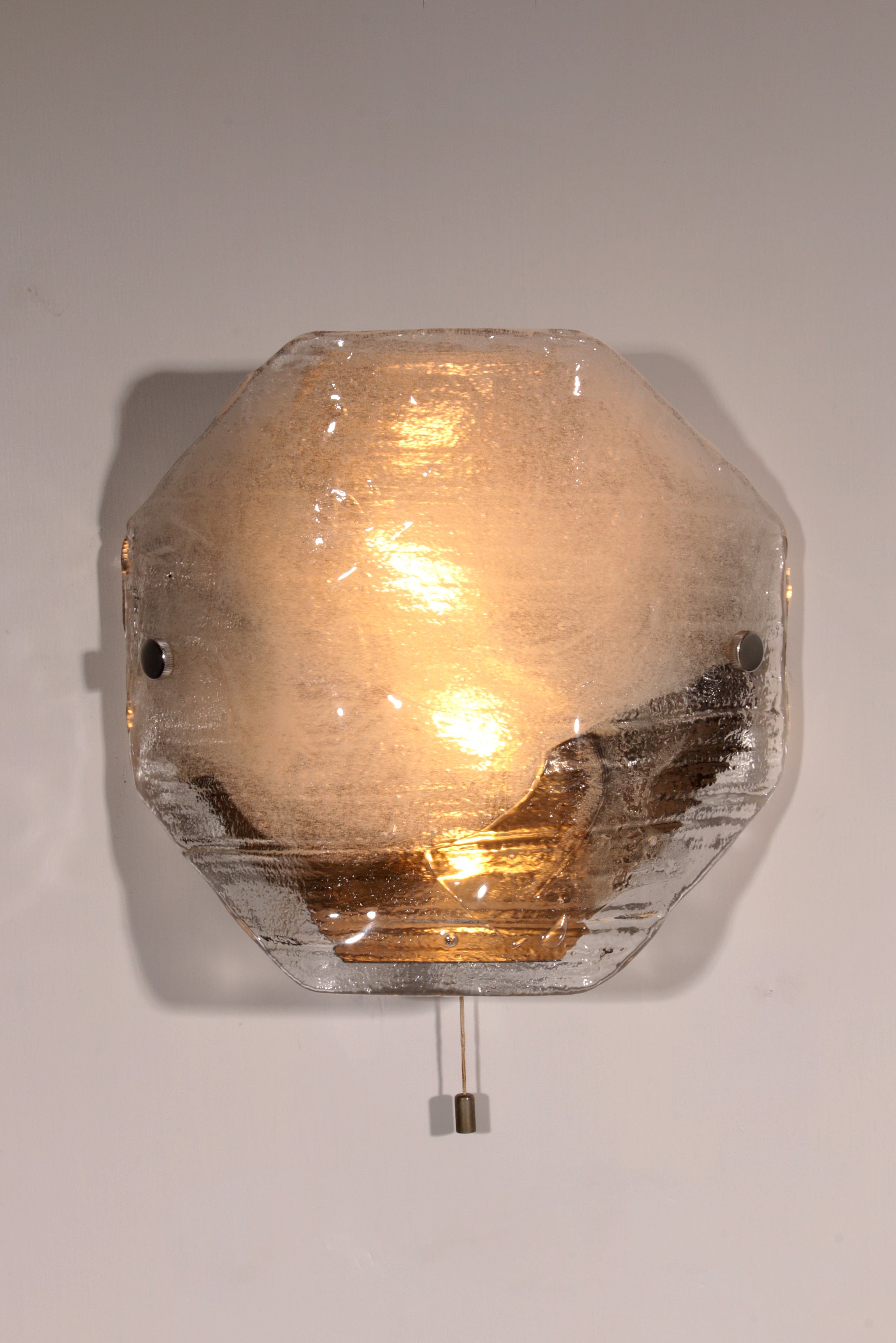 Large Glass Wall Light by Kalmar, Austria, 1970s