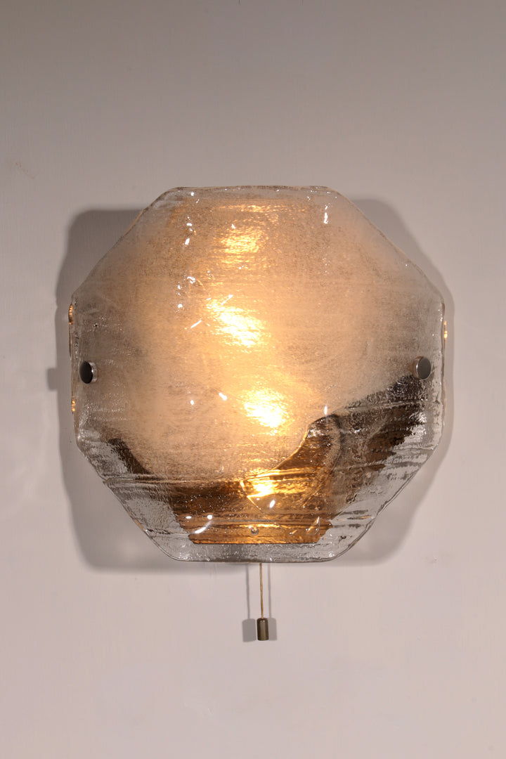 Large Glass Wall Light by Kalmar, Austria, 1970s