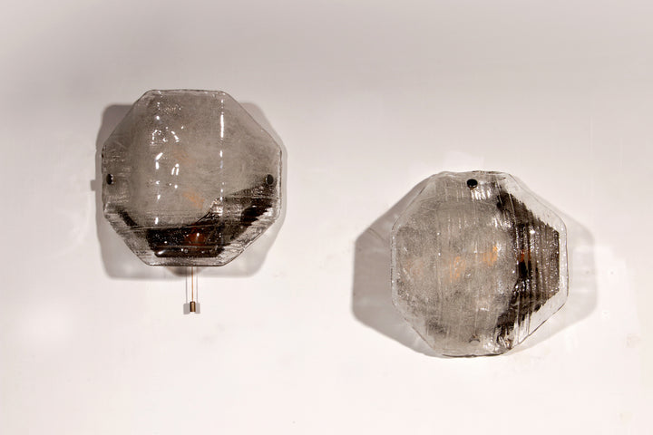 Large Glass Wall Light by Kalmar, Austria, 1970s