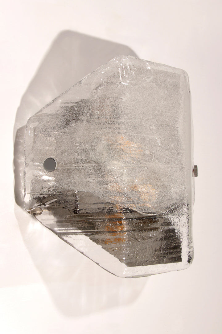 Large Glass Wall Light by Kalmar, Austria, 1970s