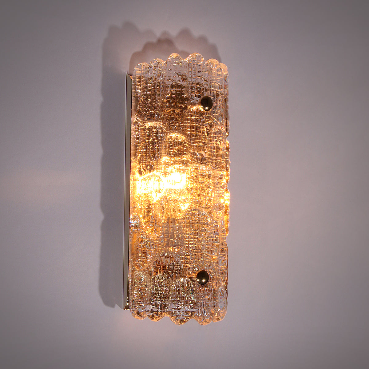 Wall Lamp by Carl Fagerlund, Orrefors glass By Lyfa Denmark model Gefion