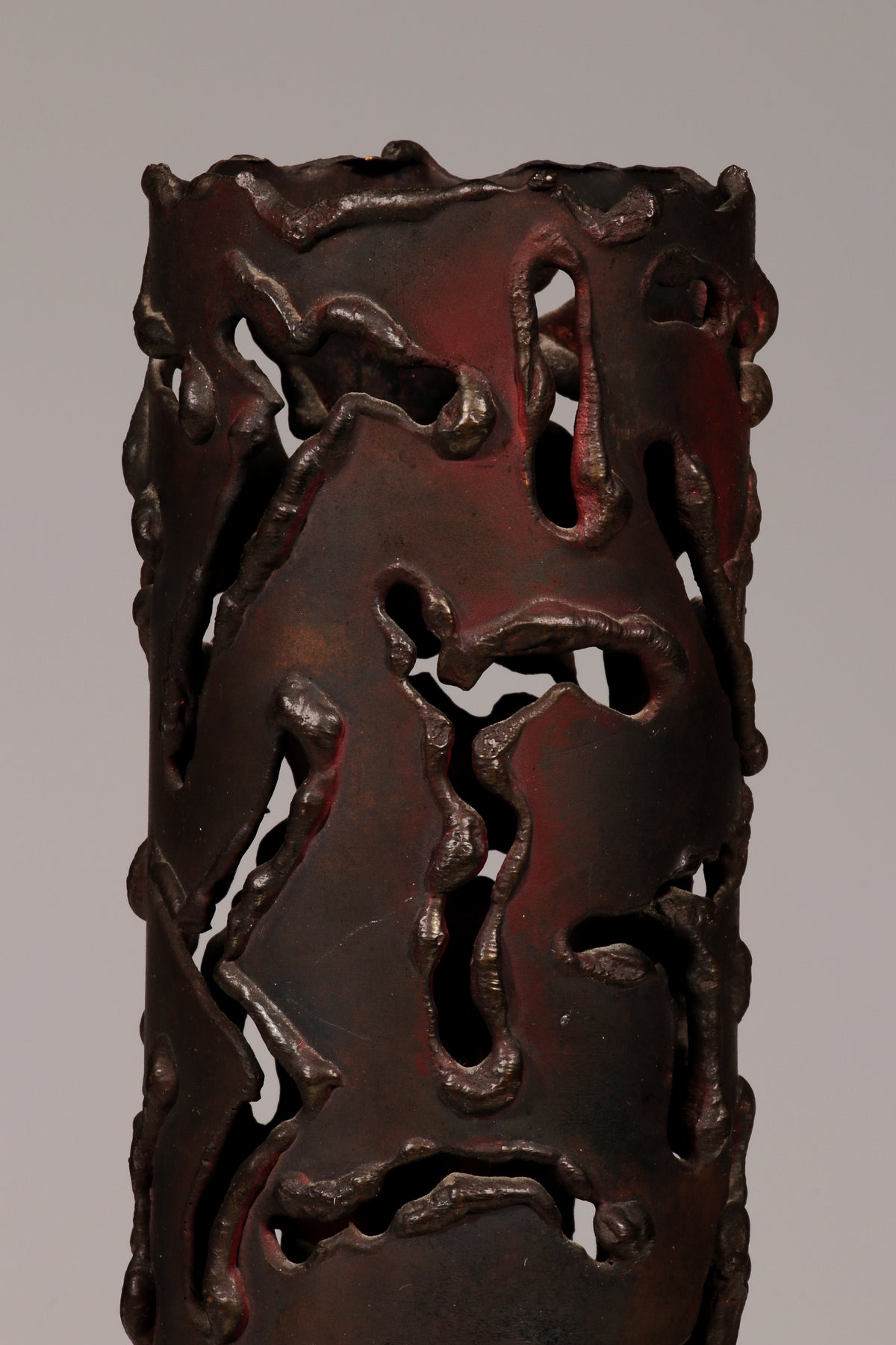 Mid-20th Century Israeli Brass and Iron Memorial Candle by David Palombo