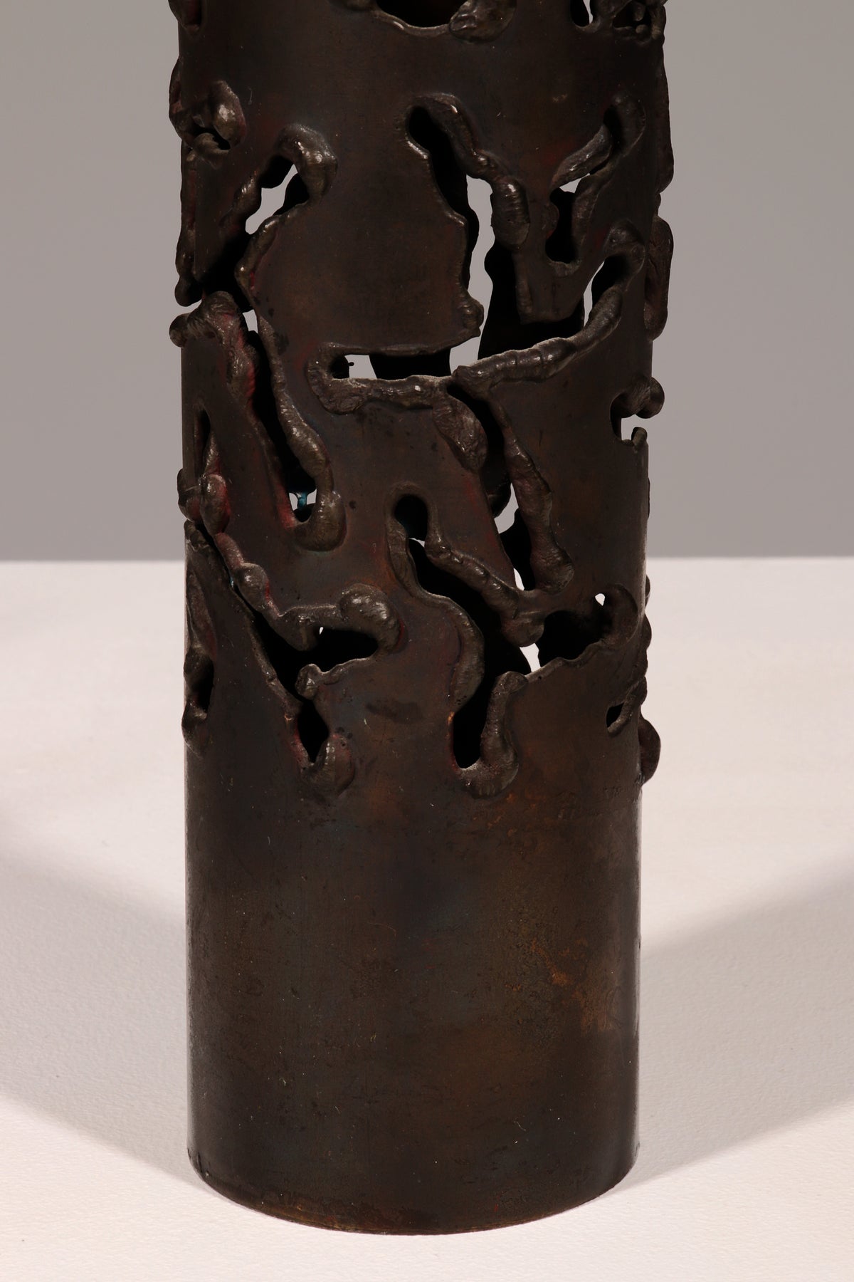 Mid-20th Century Israeli Brass and Iron Memorial Candle by David Palombo