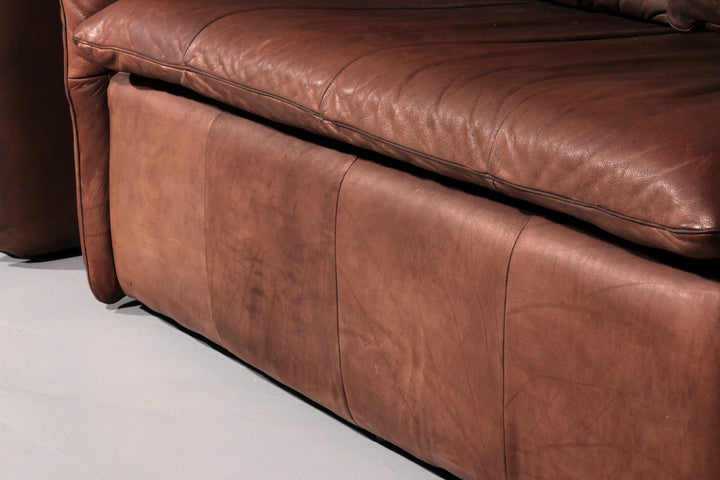 Luxurious Vintage Leather Sofa by Gerard van der Berg for Montis