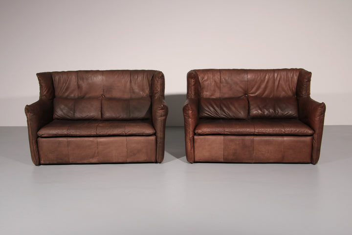 Luxurious Vintage Leather Sofa by Gerard van der Berg for Montis