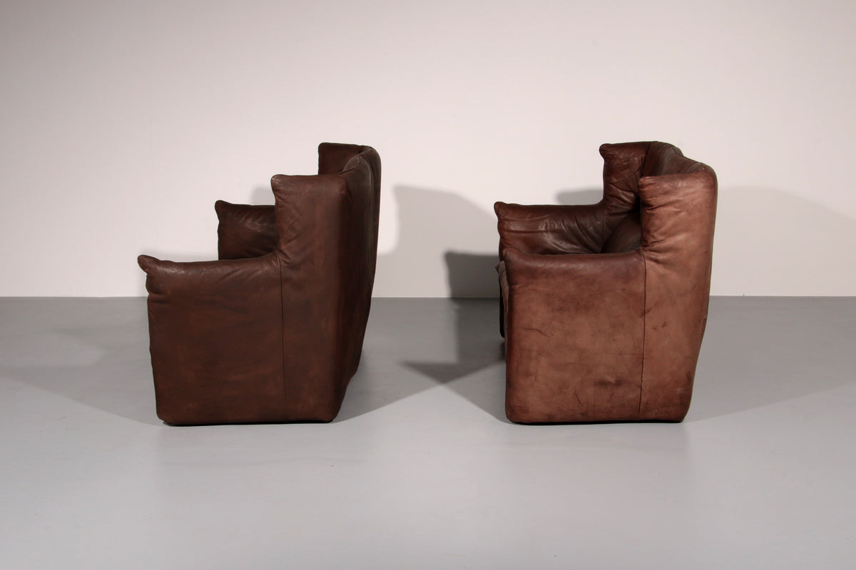 Luxurious Vintage Leather Sofa by Gerard van der Berg for Montis