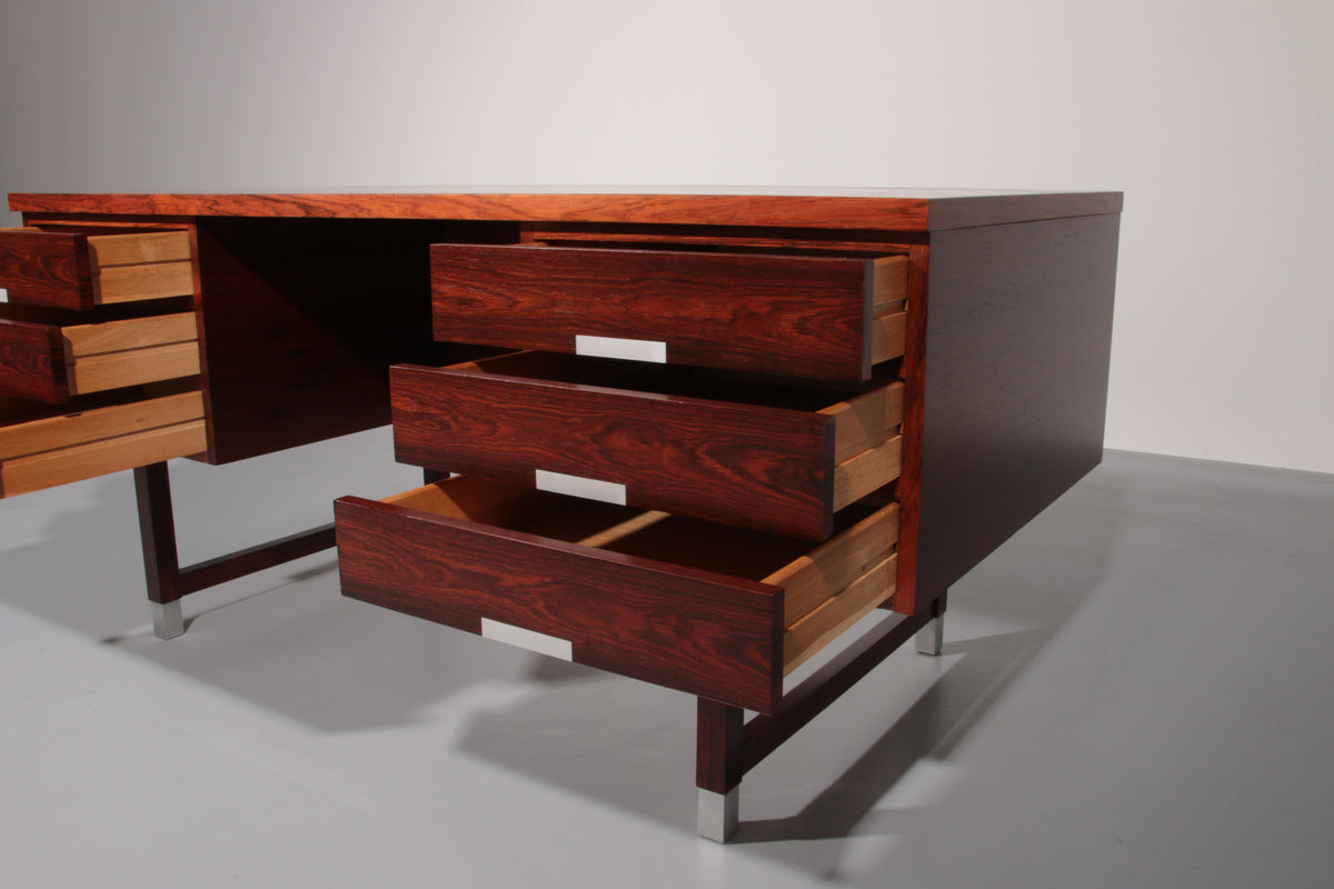 Danish Teak Desk from Eigil Petersens Møbelfabrik, 1970s 