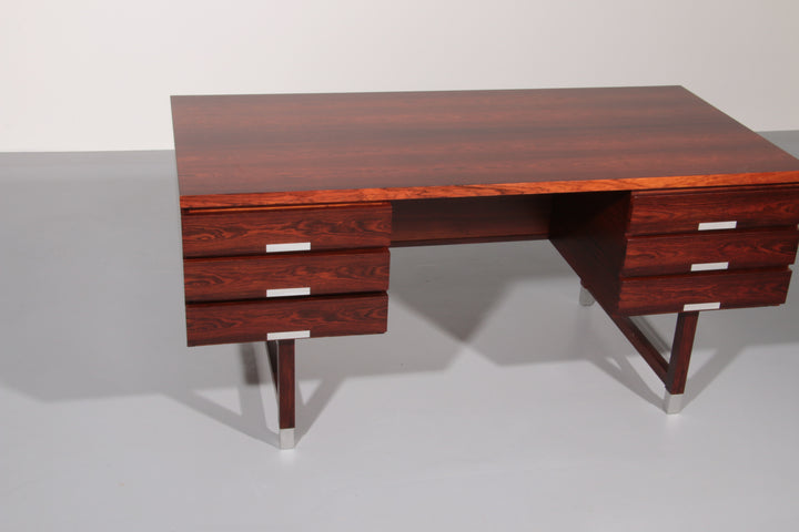 Danish Teak Desk from Eigil Petersens Møbelfabrik, 1970s 