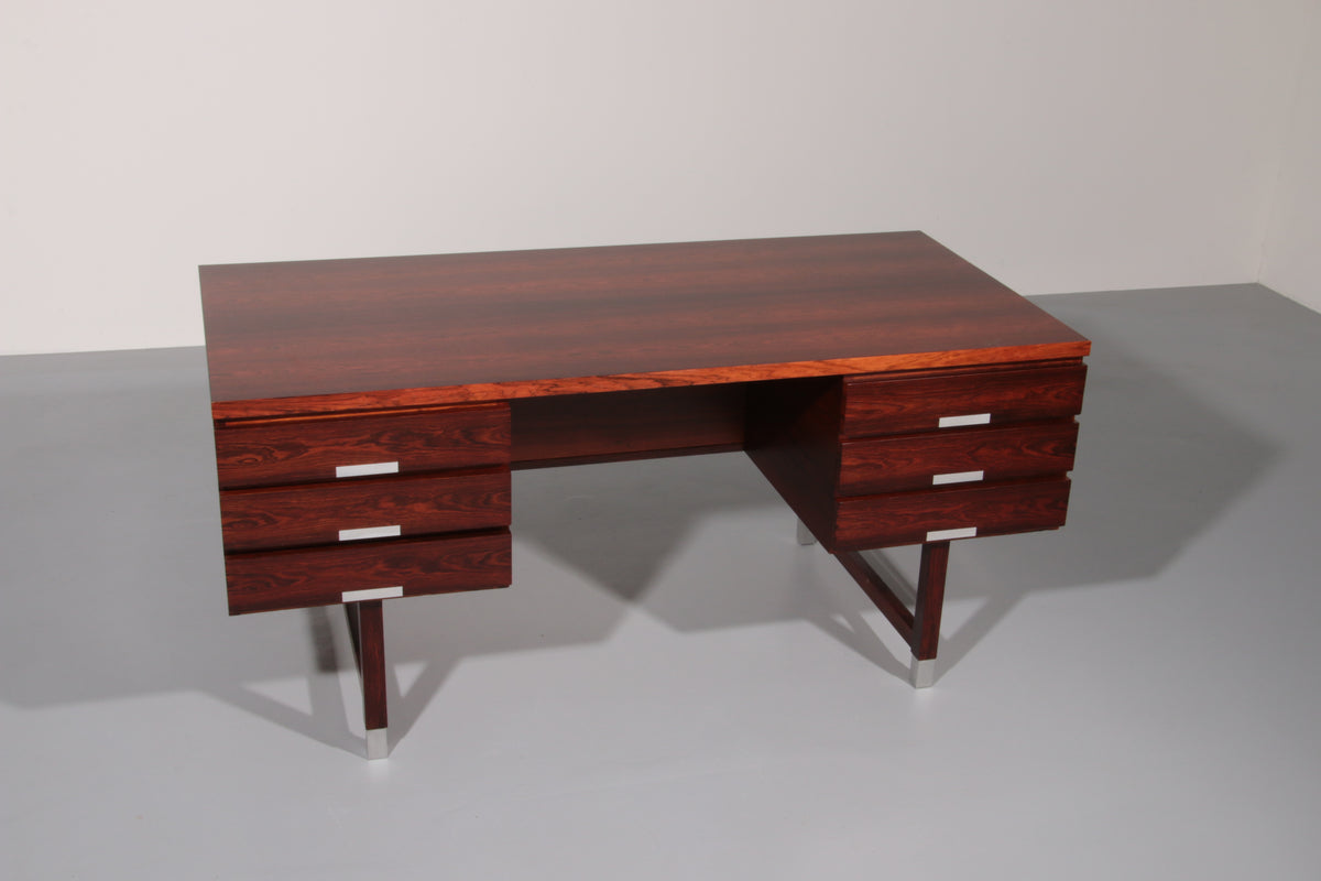 Danish Teak Desk from Eigil Petersens Møbelfabrik, 1970s 