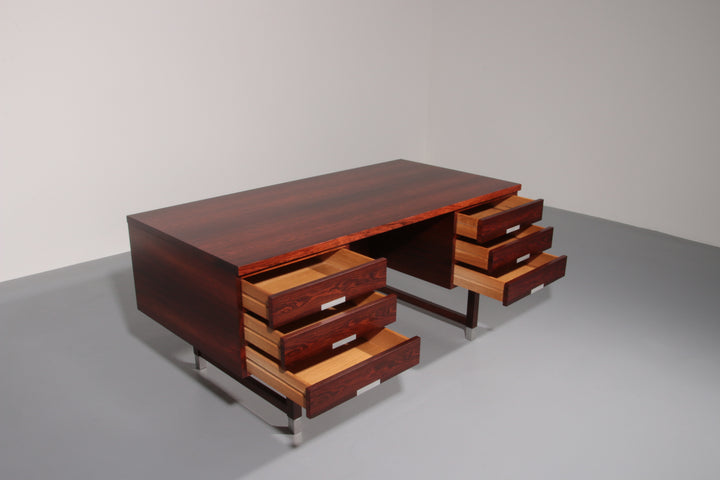 Danish Teak Desk from Eigil Petersens Møbelfabrik, 1970s 