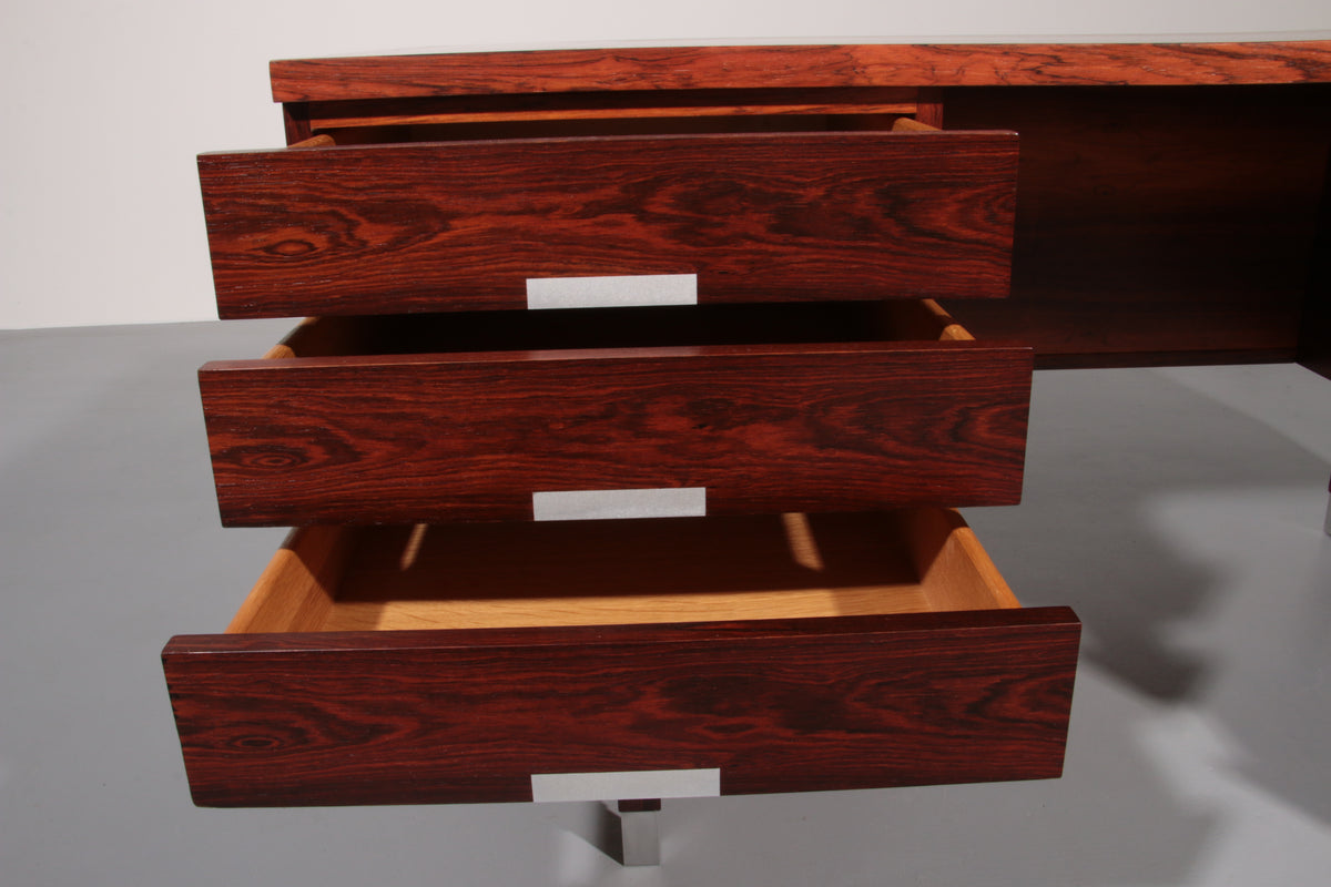 Danish Teak Desk from Eigil Petersens Møbelfabrik, 1970s 