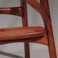 Design Bar Stool in wood and Black Leather by Erik Buch Model OD-61 for O.d mobler, 1960s
