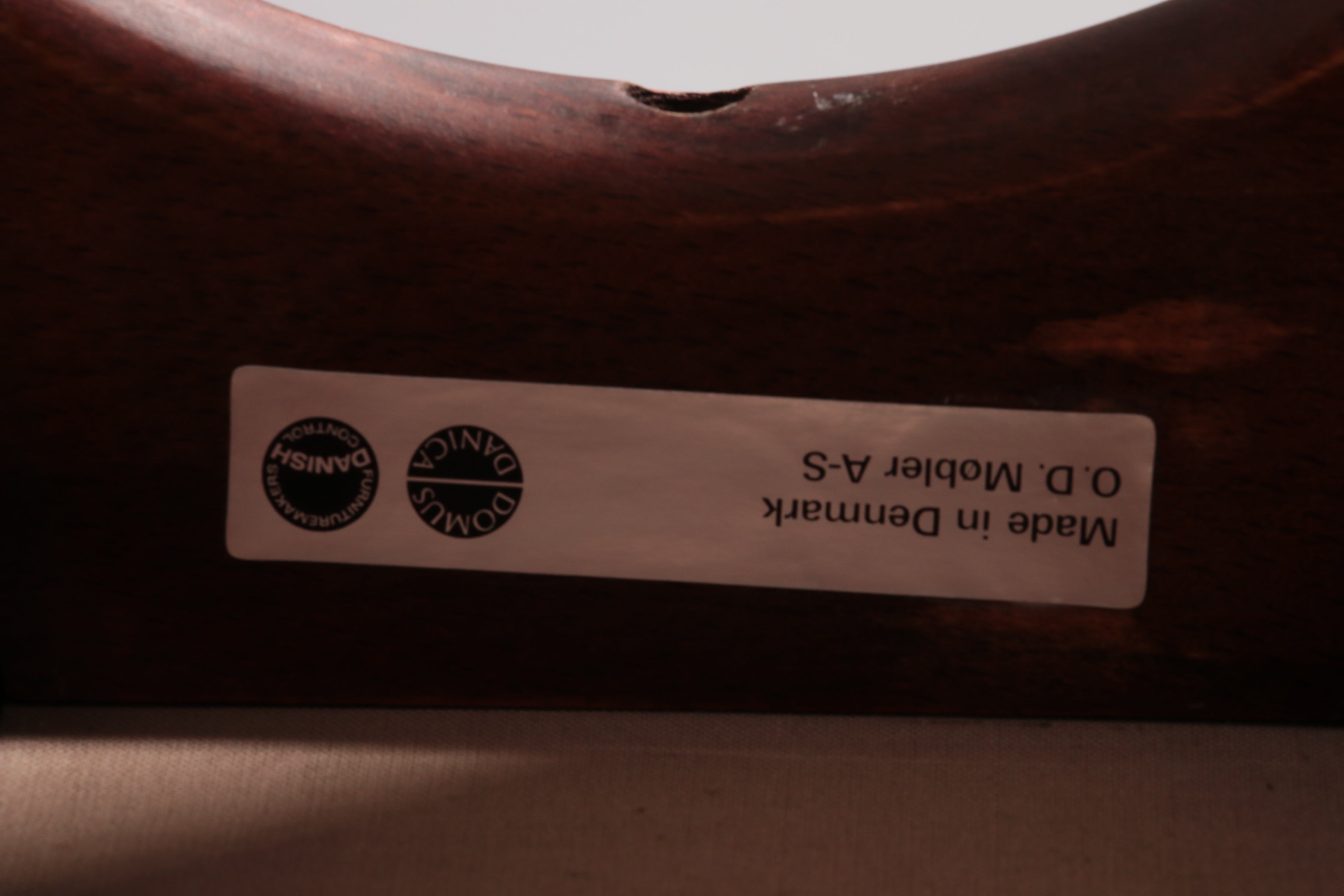 Design Bar Stool in wood and Black Leather by Erik Buch Model OD-61 for O.d mobler, 1960s