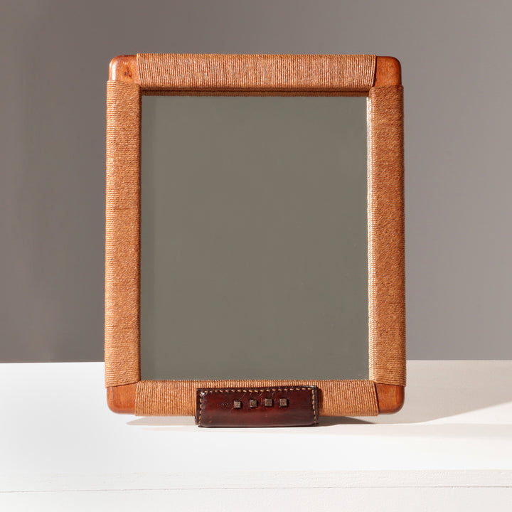 Jacques Adnet Rare Mid-Century Modernist Table Mirror 1950