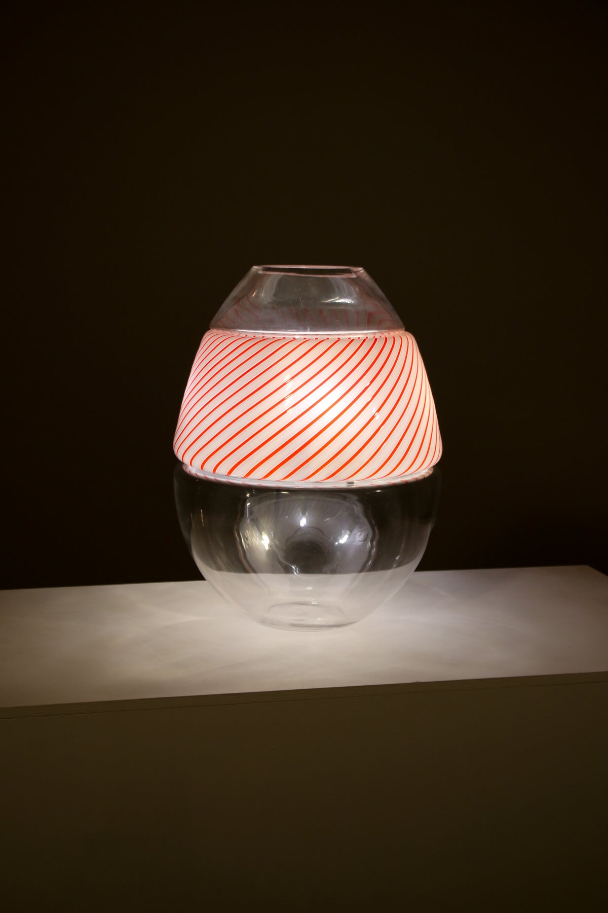 Vintage LT353 Egg Lamp in Murano Glass by Carlo Nason for AV Mazzega, Italy, 1970s 