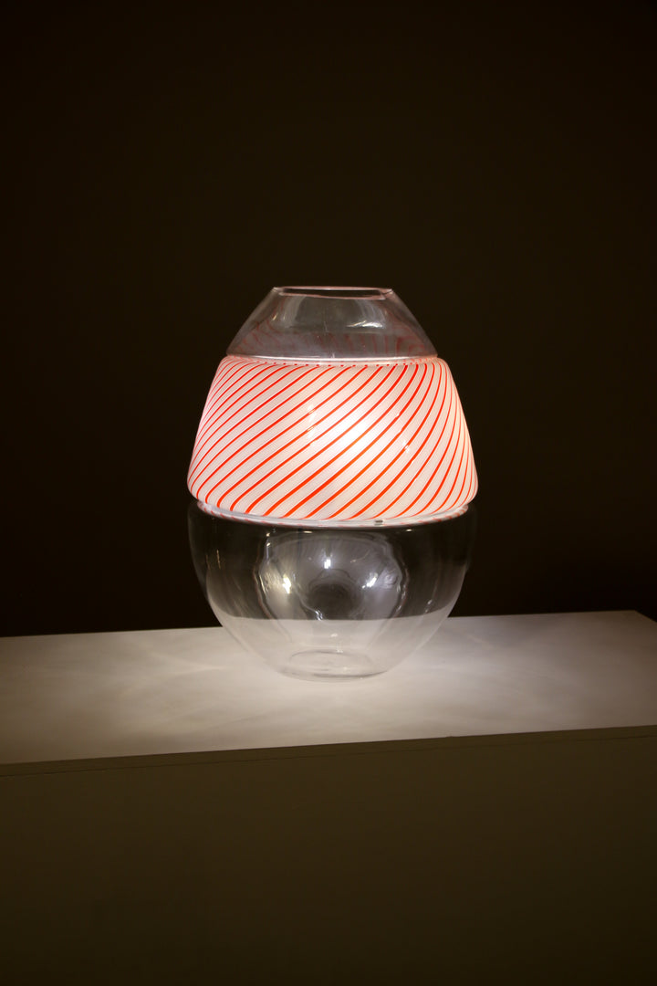 Vintage LT353 Egg Lamp in Murano Glass by Carlo Nason for AV Mazzega, Italy, 1970s 