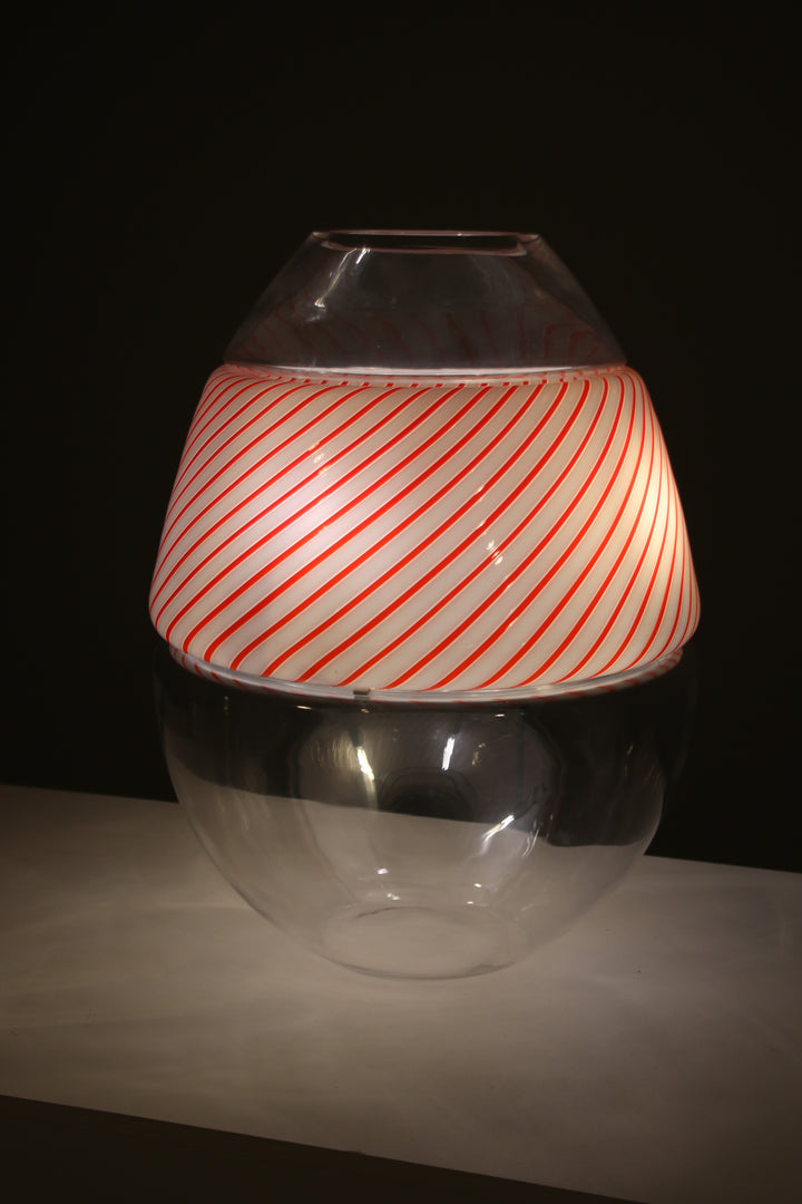Vintage LT353 Egg Lamp in Murano Glass by Carlo Nason for AV Mazzega, Italy, 1970s 