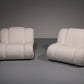 Mimo Padova  Ivory Bouclé Modulaire Lounge chairs "Velasquez" - 1970