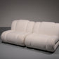 Mimo Padova  Ivory Bouclé Modulaire Lounge chairs "Velasquez" - 1970