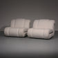 Mimo Padova  Ivory Bouclé Modulaire Lounge chairs "Velasquez" - 1970