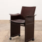 Tito Agnoli for Matteo Grassi leather dining table and six chairs