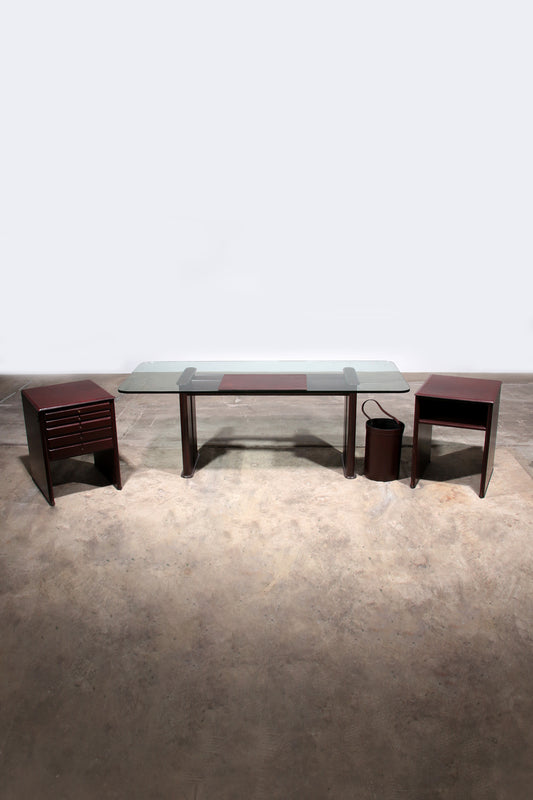 Italian Design Desk by Tito Agnoli for Matteo Grassi or a office set