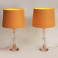 Ingo Maurer Hand-Blown Glass Lamp Set with Cream Shades