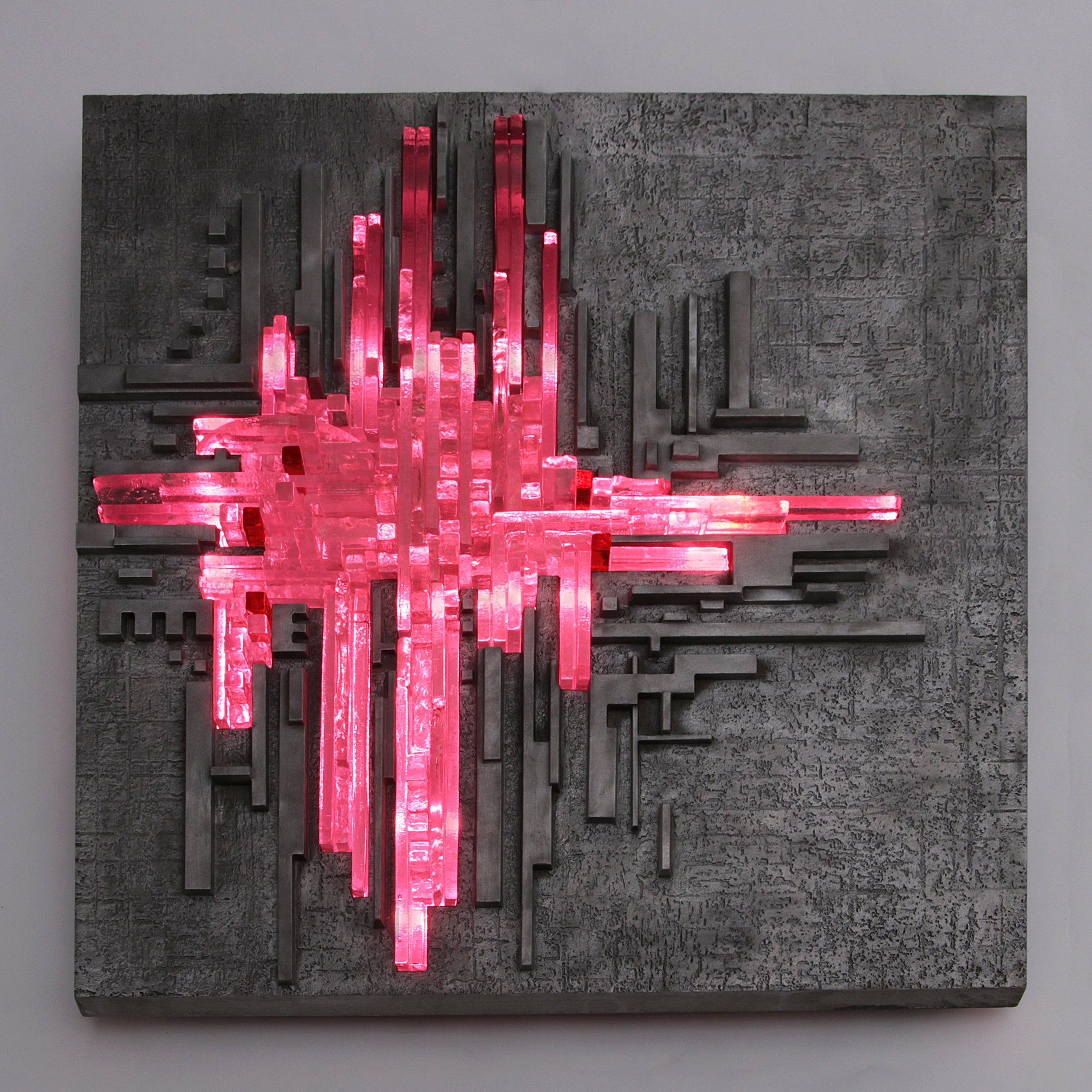 Vintage "Rottura Spaziale" Murano Glas Wandlamp door Akikaze voor Poliarte