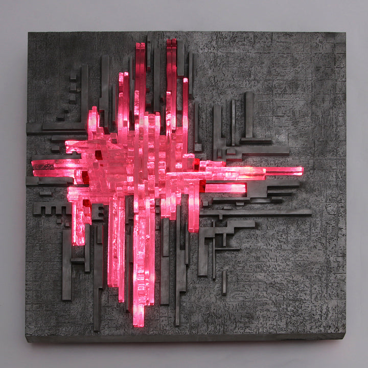 Vintage "Rottura Spaziale" Murano Glas Wandlamp door Akikaze voor Poliarte