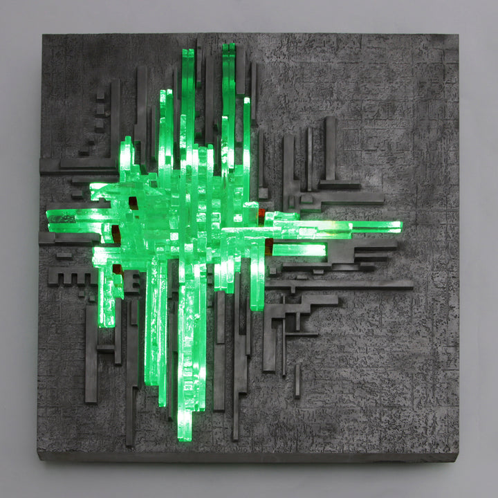 Vintage "Rottura Spaziale" Murano Glas Wandlamp door Akikaze voor Poliarte