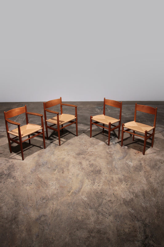 Dining Chairs by Hans Wegner for Carl Hansen & Søn,Denmark 2 CH37 and 2 CH36