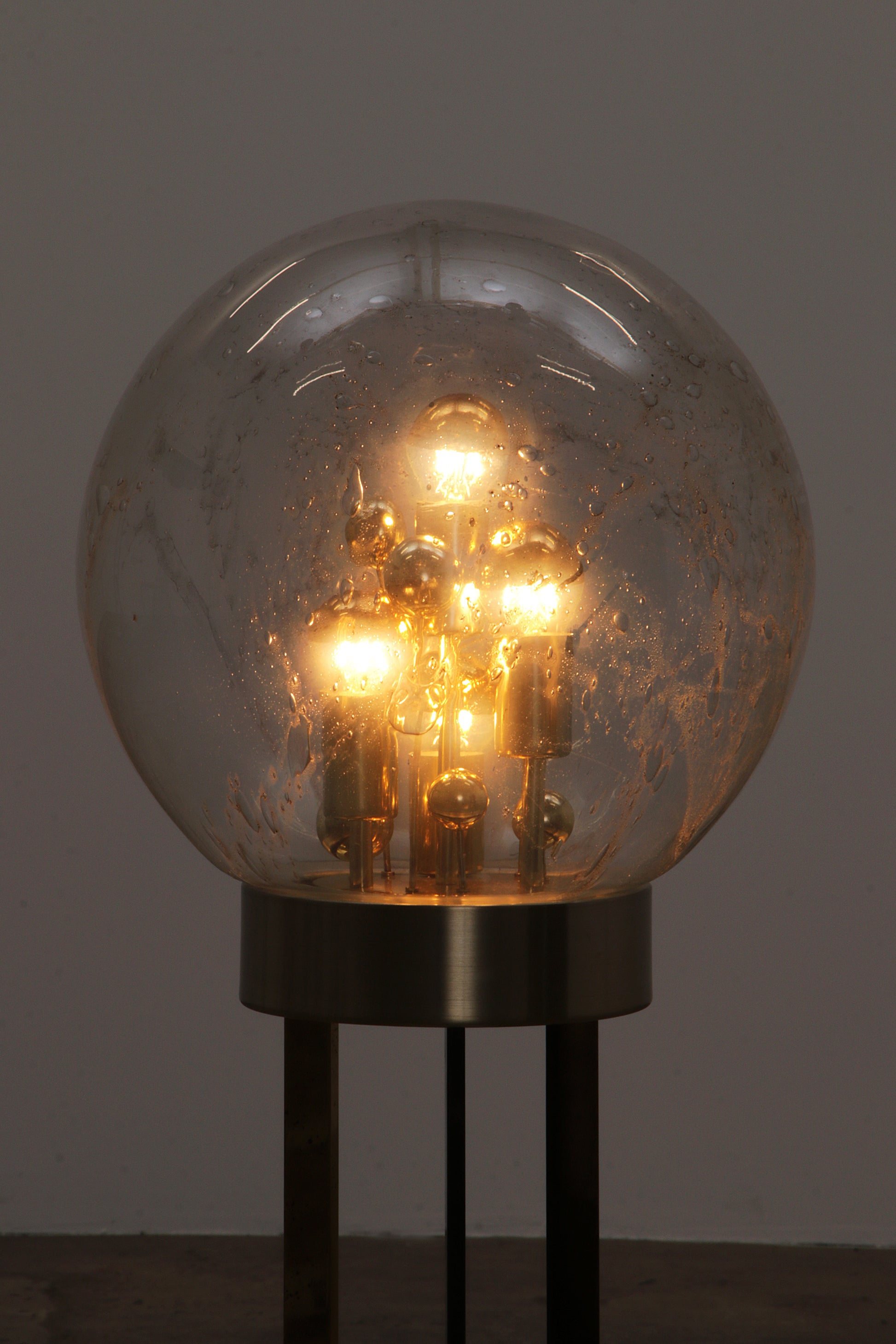 Gouden "Sputnik" Vloerlamp van Doria Leuchten, Duitsland, 1970s