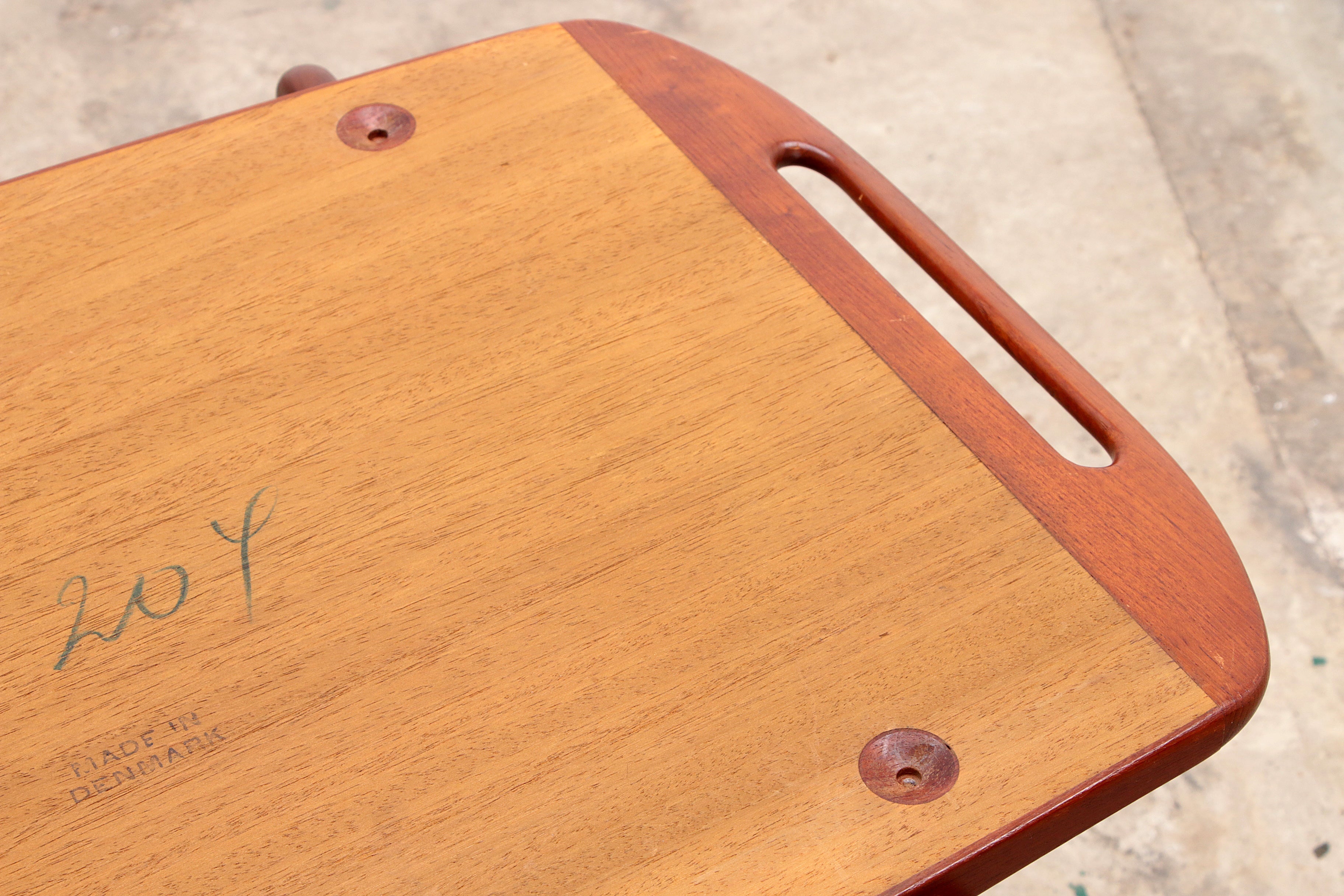 Poul Jensen Trolley teak gemaakt door Selig,1960 denemarken.