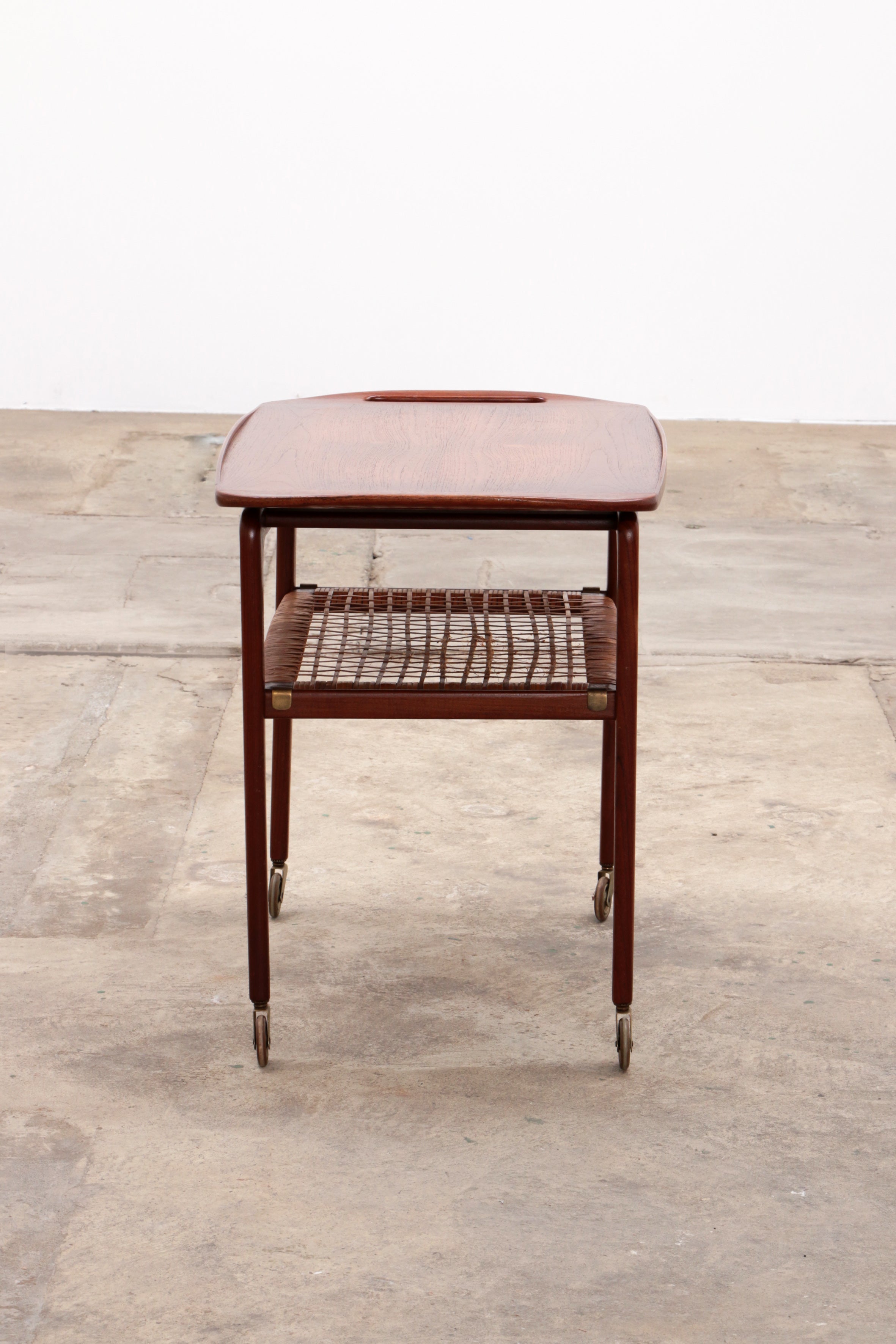 Poul Jensen Trolley teak gemaakt door Selig,1960 denemarken.