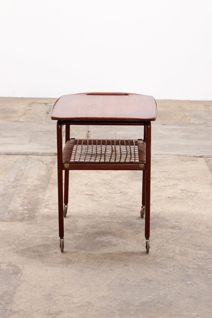 Poul Jensen Trolley teak gemaakt door Selig,1960 denemarken.