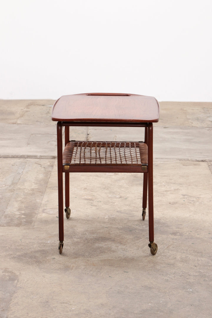 Poul Jensen Trolley teak gemaakt door Selig,1960 denemarken.