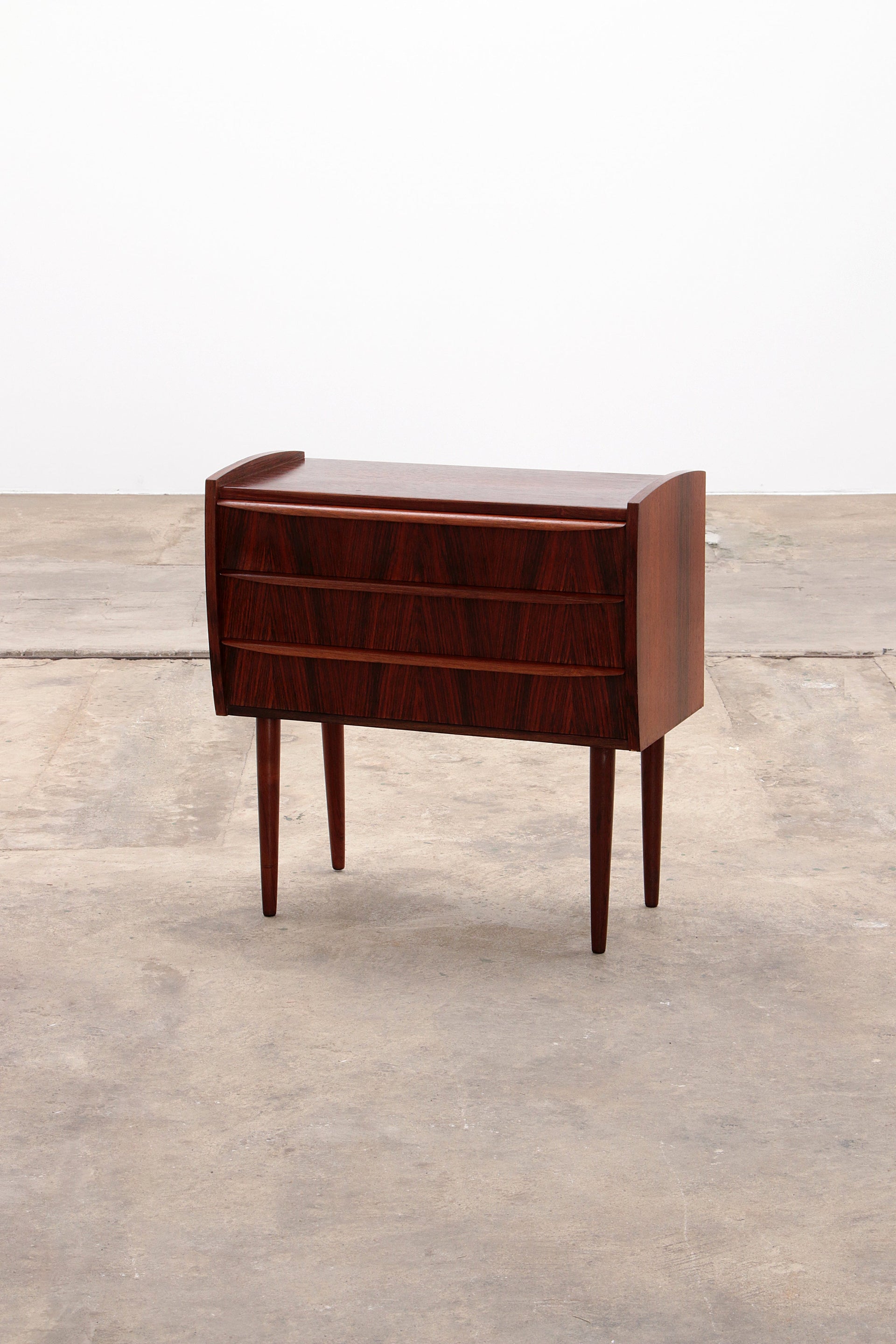 Vintage Drawer Cabinet of Dark Wood with Three Drawers, 1960 Denmark