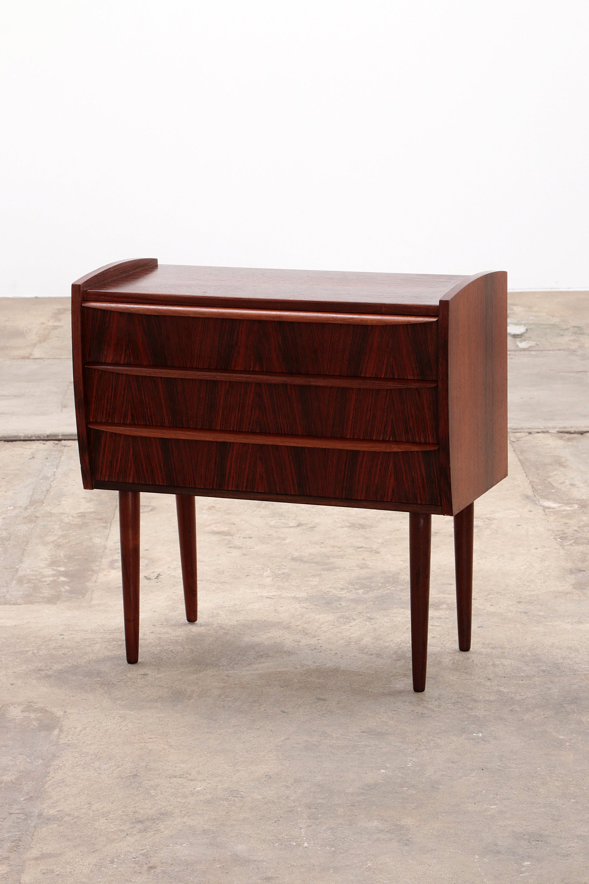 Vintage Drawer Cabinet of Dark Wood with Three Drawers, 1960 Denmark