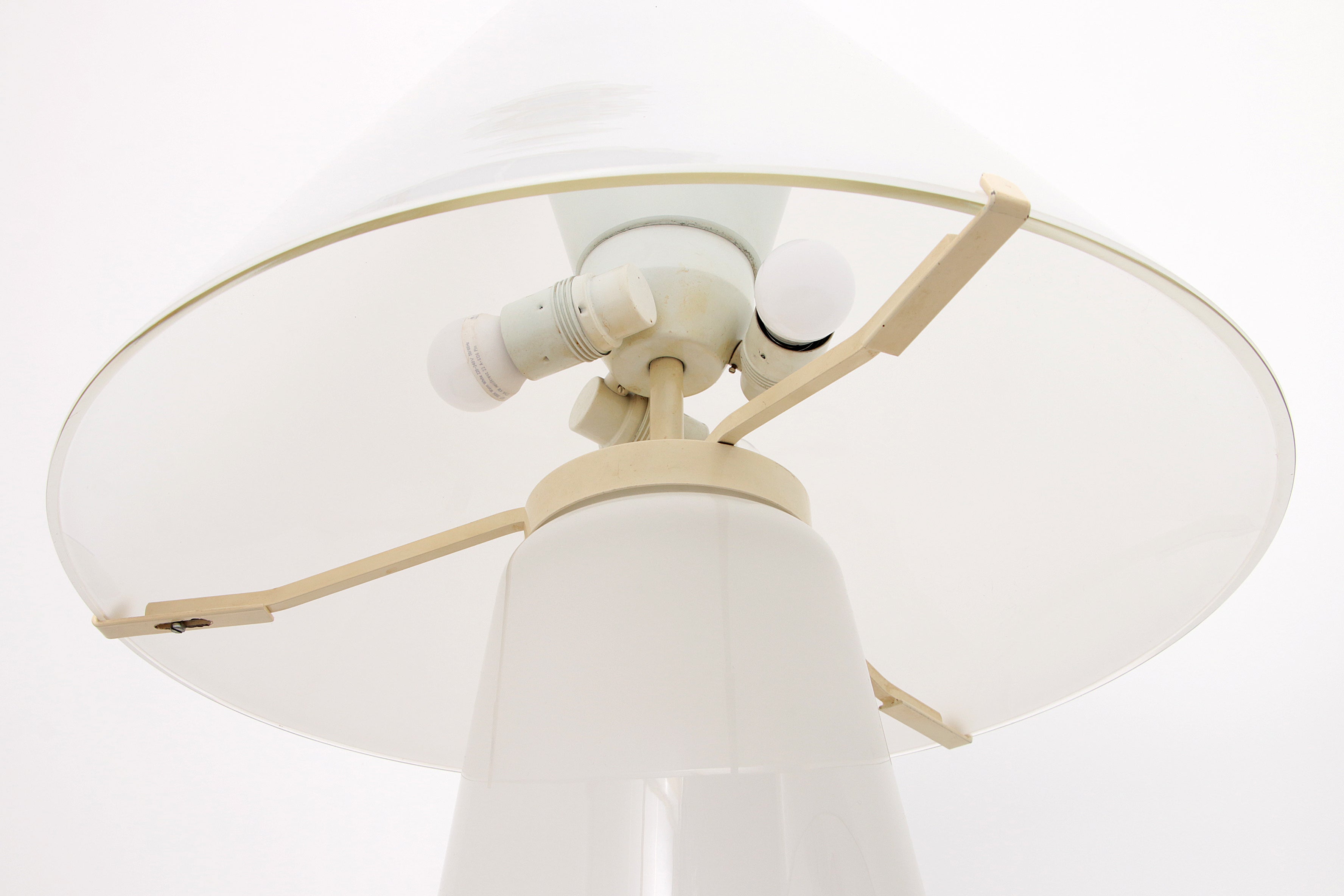 Mooie vintage set murano glas tafellampen Gianni Seguso, 1970