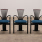 Dining room set 6 'Totem' dining room chairs with table by Torstein Nilsen for Westnofa, 1980