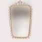 Vintage Langwerpige spiegel met sierlijke messing rand, jaren60.