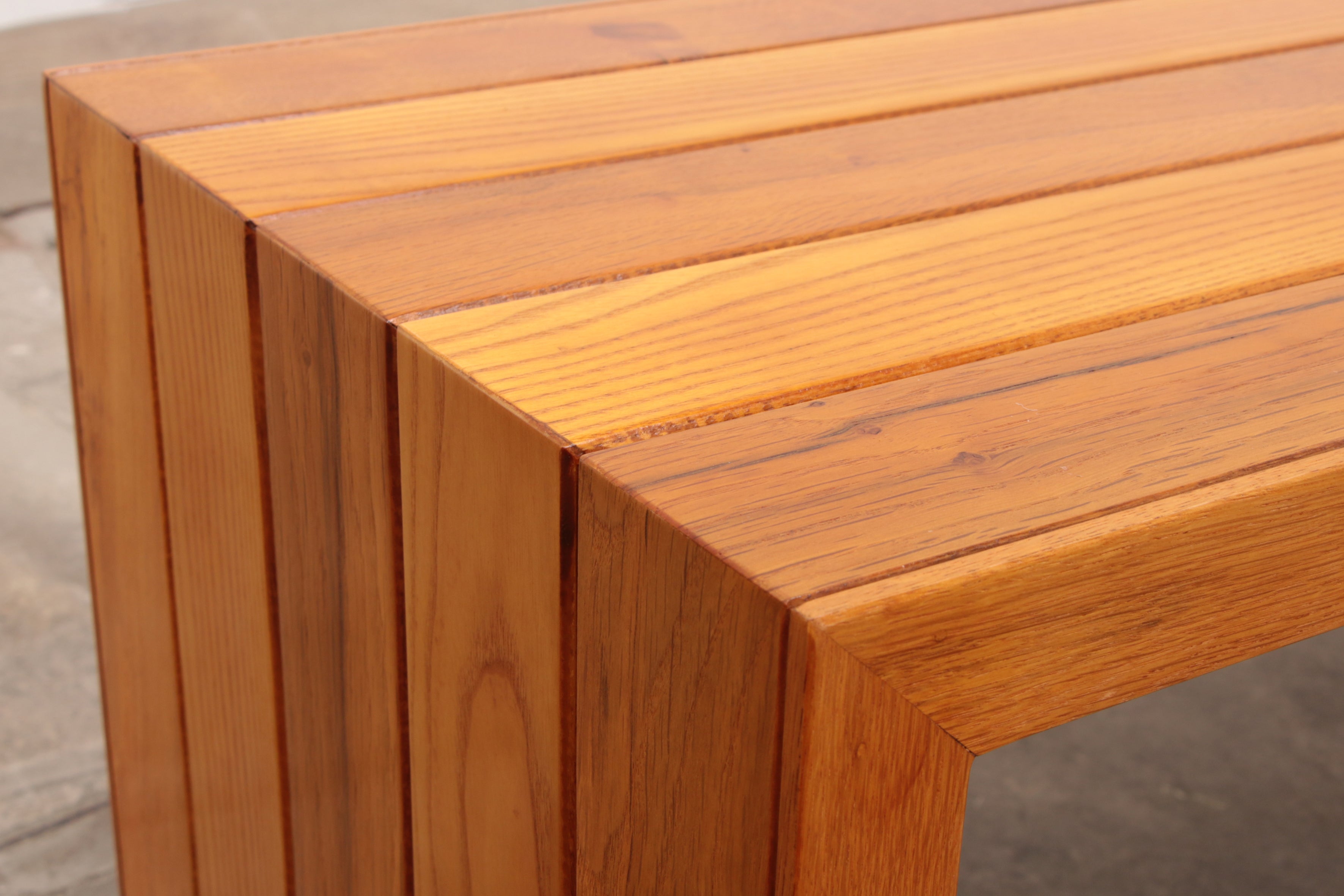 Modulaire beuken set twee roomdividers met banken,1970 Italië