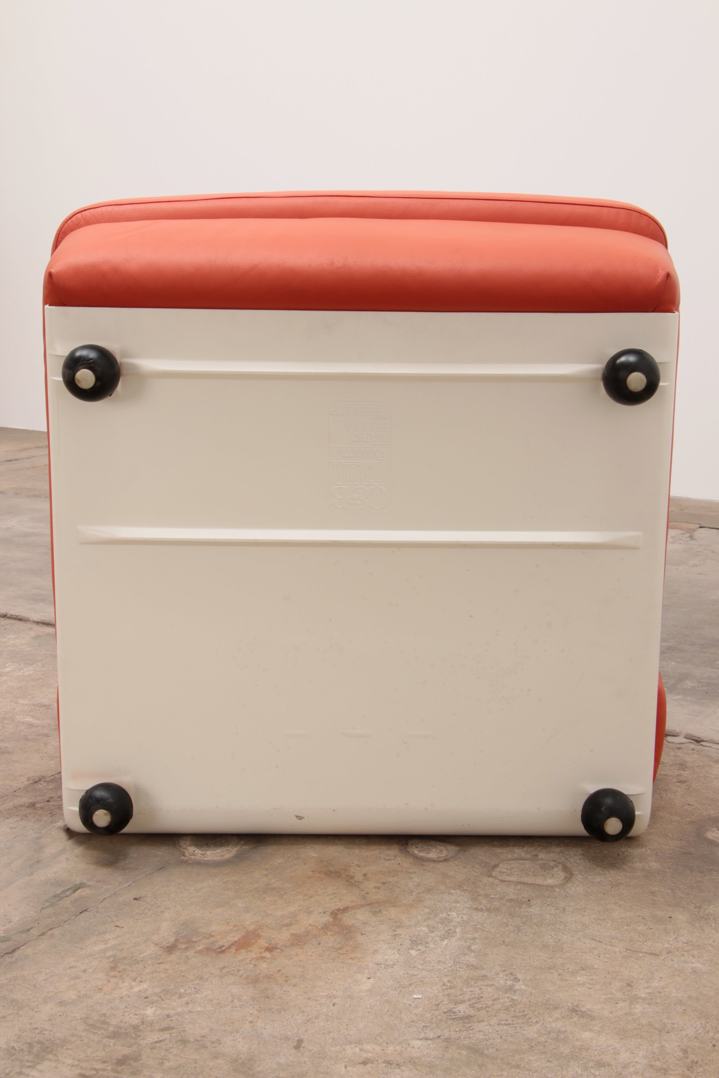 Mario Bellini Amanta modulaire bank in oranje leer voor C&B Italië, jaren 60