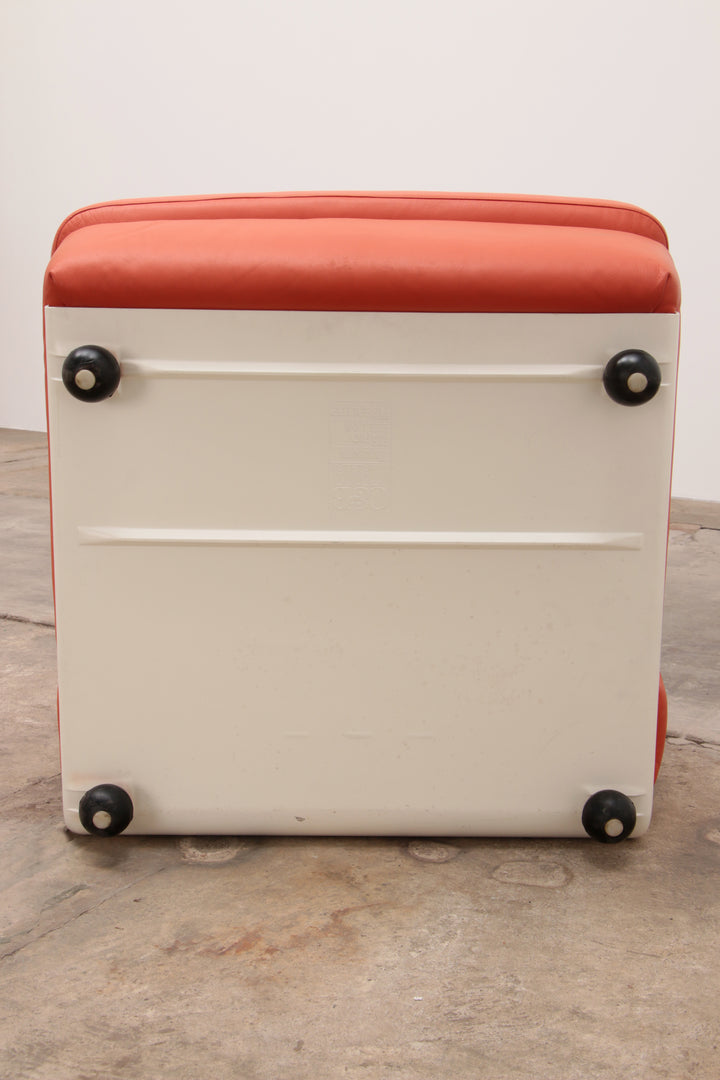 Mario Bellini Amanta modulaire bank in oranje leer voor C&B Italië, jaren 60