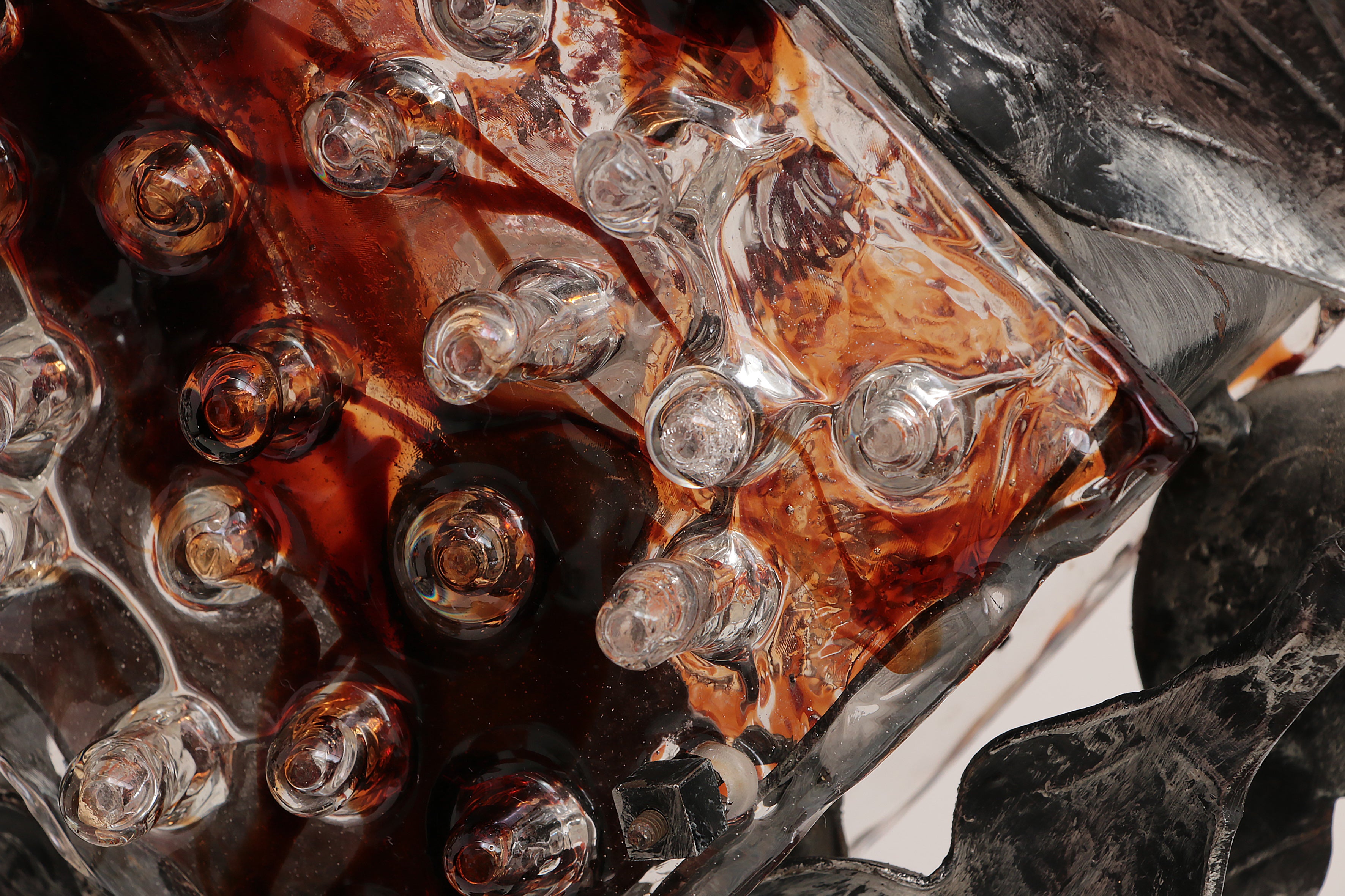 Italiaans Design Brutalist Tafellampen van Poliarte,Albano Poli jaren 70