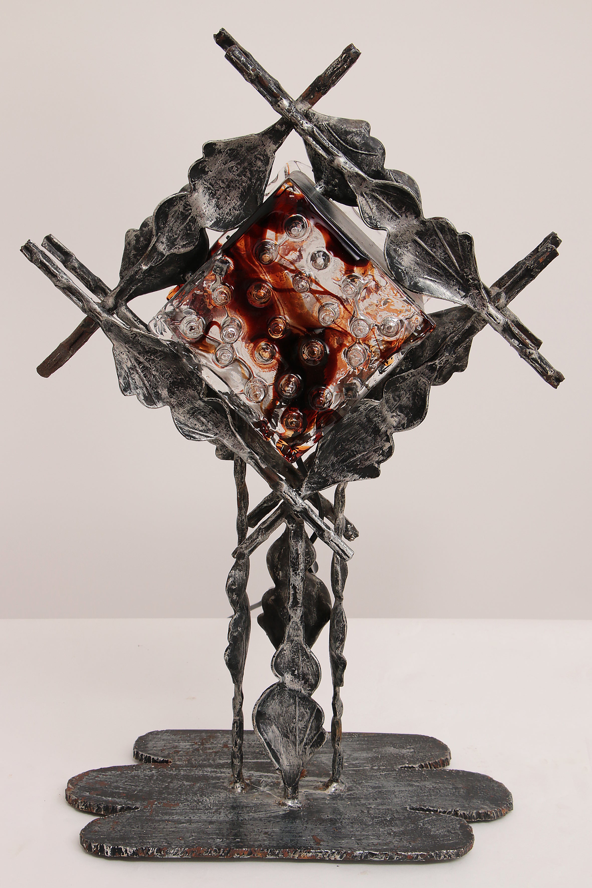 Italiaans Design Brutalist Tafellampen van Poliarte,Albano Poli jaren 70