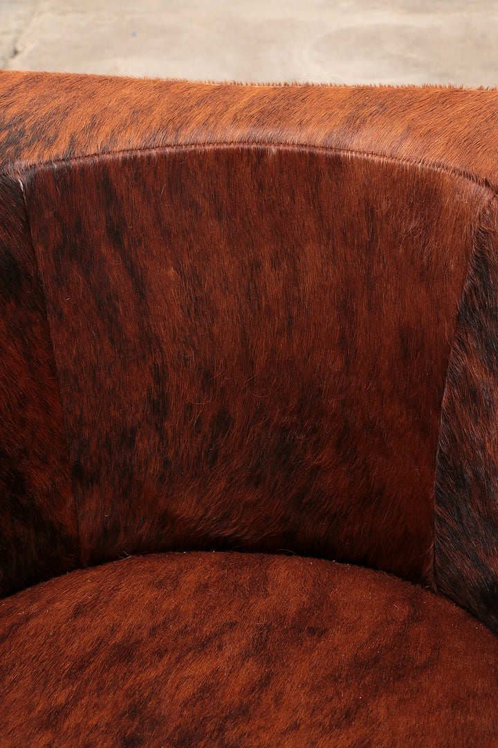 Vintage set van twee koeienhuid fauteuils,1970.