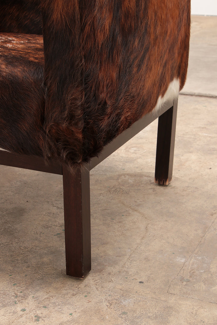 Vintage set van twee koeienhuid fauteuils,1970.