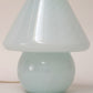 Vintage witte Champignonlamp van Glashutte,1960 Duitsland.